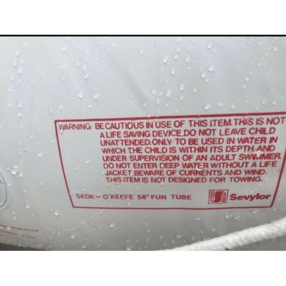 OKeefe Biere 56” Fun Tube Sevylor RARE Red White Float - Picture 2 of 5